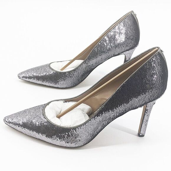 Sam Edelman Hazel Shoes Pumps Size 10 Pointy Toe Metallic Sequin Party Glam Chic - Picture 5 of 11